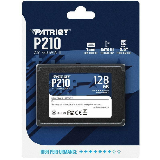 Накопичувач SSD  128GB Patriot P210 2.5" SATAIII TLC (P210S128G25)