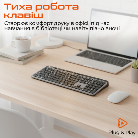Клавіатура бездротова Meetion WK330 Black (MT-WK330-A-RUA)