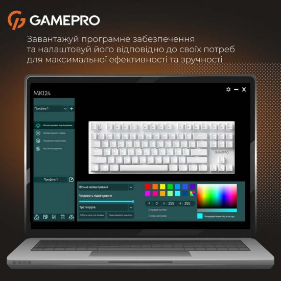 Клавіатура GamePro Genesis Joker MK124W Outemu Red Swithes USB White