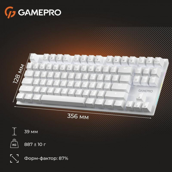 Клавіатура GamePro Genesis Joker MK124W Outemu Red Swithes USB White