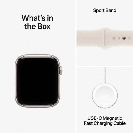 Смарт-годинник Apple Watch SE 3 GPS 44mm Starlight Aluminium Case with Starlight Sport Band - M/L (MEHJ4RK/A)
