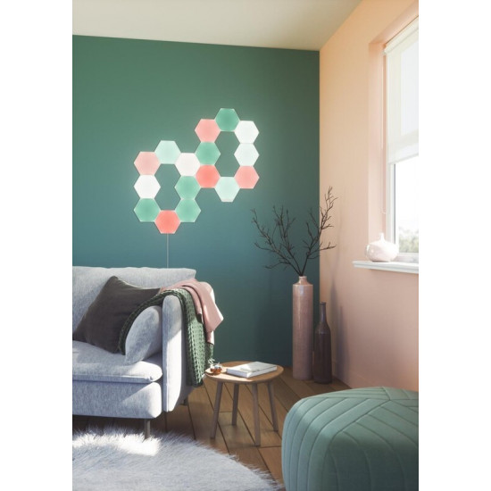 Розумна система освітлення Nanoleaf Shapes Hexagon Starter Kit Apple HomeKit, 9 шт. (NL42-0002HX-9PK)