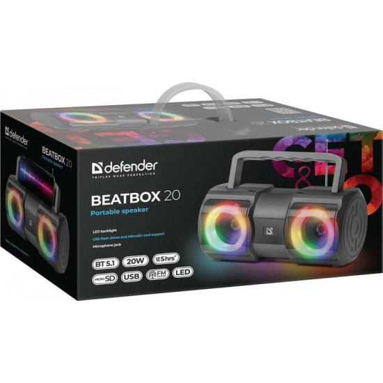 Акустична система Defender Beatbox 20 Black (65420)